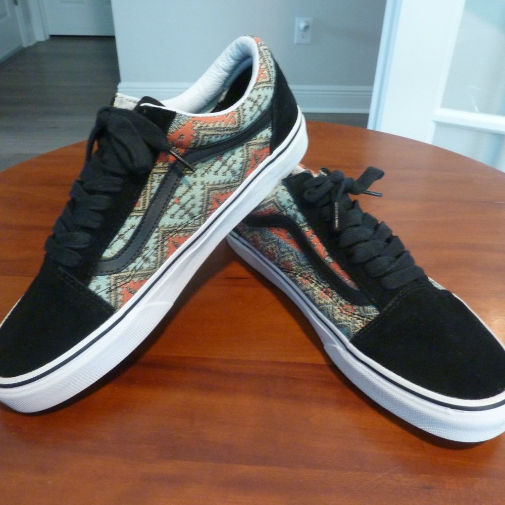 Vans Suede Black/Multicolor Sneakers US Size 11